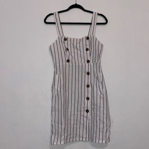 button up striped dress